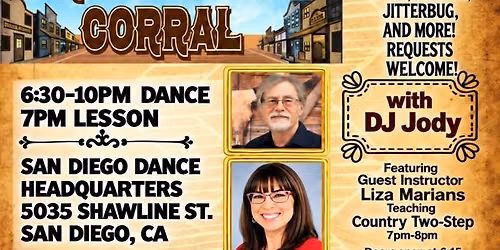 Friday Night Corral at Dance Headquarters -- Country & WCS Dance