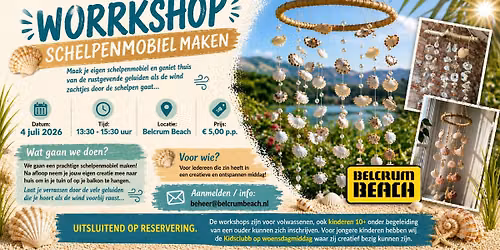 Workshop: Schelpenmobiel maken ( Reeds volgeboekt )