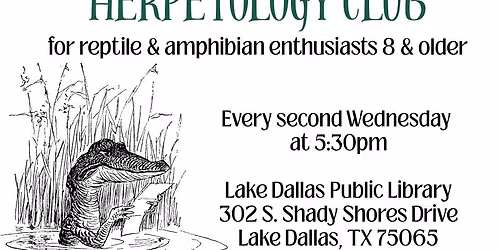 Herpetology Club - No meeting in March
