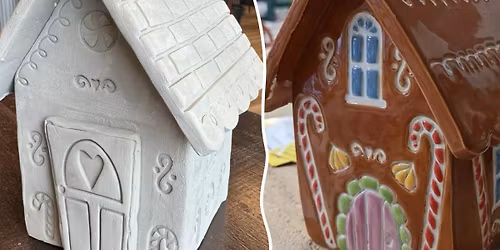 Gingerbread House Luminary - Handbuilding Pottery Class