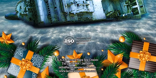 Annual Christmas decoration of the Zenobia shipwreck!