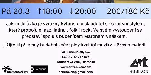 Koncert Jakuba Jal\u016fvky: "S kytarou nap\u0159\u00ed\u010d \u017e\u00e1nry"