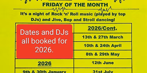 JIVE NIGHT (& optional, Jive Lesson) DJ: Woody