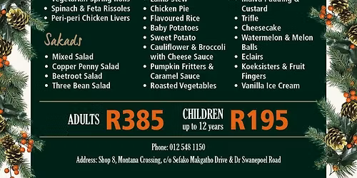 Christmas Lunch 1st Seating