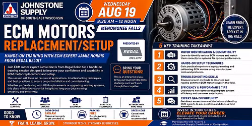 ECM Motors Replacement\/Setup  Join ECM motor expert
