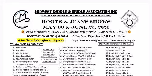 Sat June 27, 2026 Open $how! 
