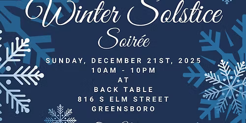 Greensboro Renaissance Faire presents Winter Solstice soir\u00e9e