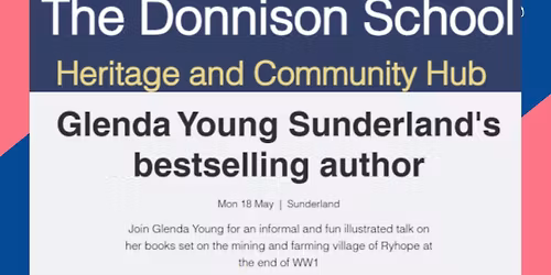 Glenda Young Author Talk at The Donnison School, Mon 18 May at 1.30pm
