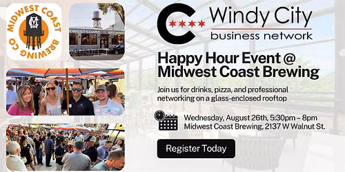 Windy City Business Network: Happy Hour @ Midwest Coast Rooftop (August 26)