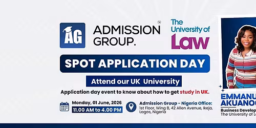 \ud83d\udea8SPOT APPLICATION DAY \u2013 UNIVERSITY OF LAW \ud83c\uddec\ud83c\udde7
