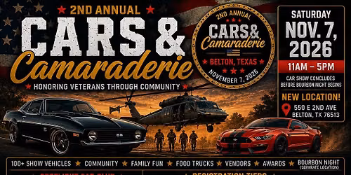 2nd Annual Cars & Camaraderie - Car Show and Community Festival