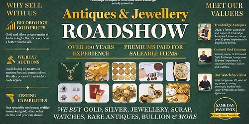 Free Valuations on Antiques and Jewellery - Saltash - China Fleet Country Club - Pacific Suite