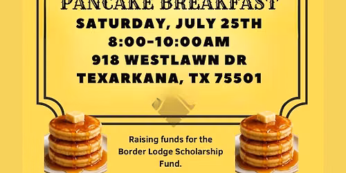 Local Scholarship Fundraiser Pancake Breakfast 