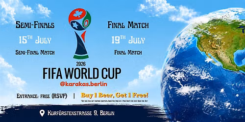 FIFA World Cup 2026 FINAL Live at Karakas Berlin \u26bd