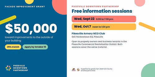 Pikesville Facade Improvement Grant: Free Information Session