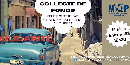 Laissez Cuba vivre : soir\u00e9e de solidarit\u00e9 et collecte de fonds pour Cuba