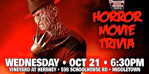 Horror Movie trivia at The Vineyard at Hershey