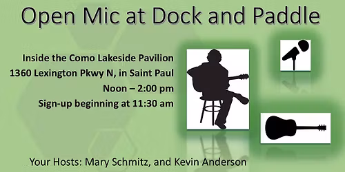 Open Mic at Dock and Paddle, December 20th, Noon to 2:00 pm pm