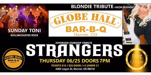 Neon Blonde\/Sunday Toni\/Strangers Live @ Globe Hall