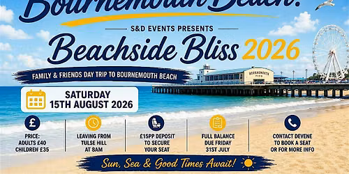 Beachside Bliss 2026 - Bournemouth Beach Day Trip