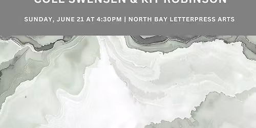 An Afternoon of Poetry with Cole Swensen & Kit Robinson