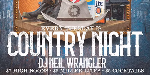 Tuesday Country Night at The Nutty Irishman, Farmingdale!