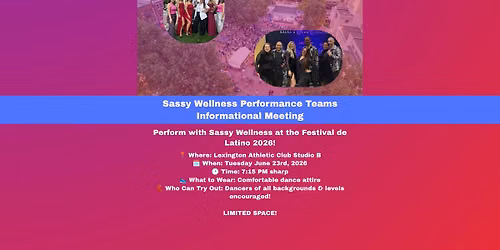 Sassy Wellness Performance Teams Info Meeting