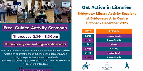 FREE Low-impact activity, movement and co-ordination sessions!