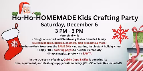 Ho-Ho-HOMEMADE Kids Crafting Party