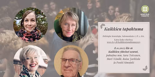 Kaikkien yhteiset seurat - osa Kaikkien tapahtumaa