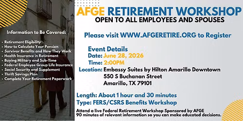 Federal Employee Retirement Meeting - Amarillo - 06\/28\/26