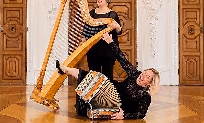 Kunst & K\u00fcche - Luft & Saiten \u201eHarfe trifft Harmonika\u201c - inkl. 3-Gang Men\u00fc