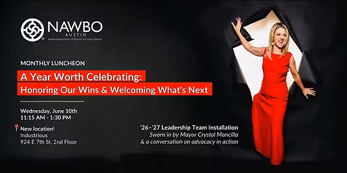 NAWBO Austin Monthly Luncheon Meeting - June 2026 (NEW LOCATION!)
