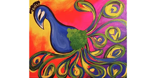 Psychedelic Peacock - Paint and Sip in Norfolk | Classpop!\u2122