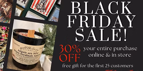 Black Friday SALE  ~ 30% OFF Storewide