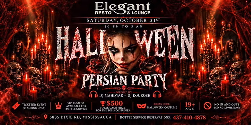 Halloween Mega Costume Persian Party Toronto - Elegant Club