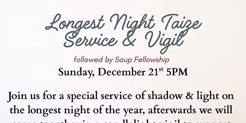 Service of Shadow and Light: Longest Night of the Year