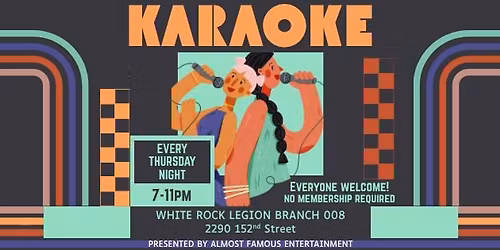 Karaoke Thursdays at the White Rock Legion