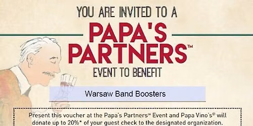 Warsaw High School Bands Papa Partners Give Back Event