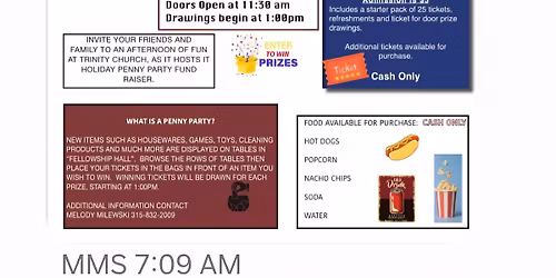 Penny Party - Trinity Church