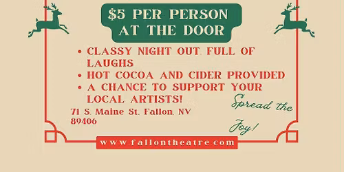 Christmas Variety Show! Thursday, December 11th @ 6:30-8:30pm - $5 admission!