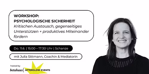 betahaus Afterglow | Workshop Psychologische Sicherheit w\/Julia Sittmann