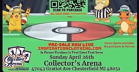 Pokemon Bingo at Collector\u2019s Arena - AM & PM Events