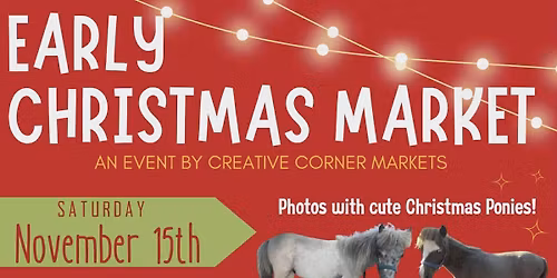 Holiday Pony Pictures at the Early Christmas Market 