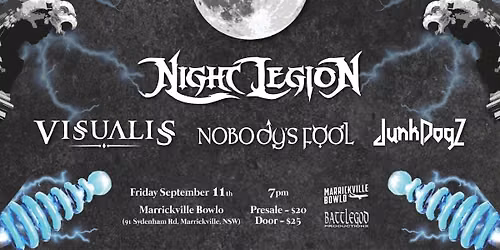 Night Legion with Visualis, Nobody's Fool and Junk Dogz  