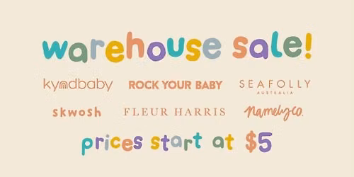 Melbourne Warehouse Sale - prices start at $5