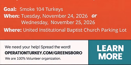 OT Greensboro Turkey Tailgate 2026 