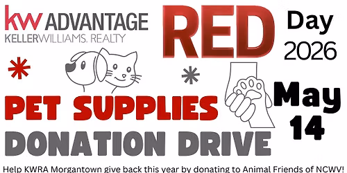 Pet Supplies Donation Drive for Animal Friends of NCWV - RED Day at Keller Williams Morgantown 