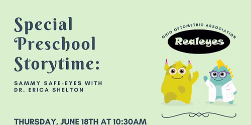 Special Preschool Storytime: Sammy Safe-Eyes with Dr. Erica Shelton