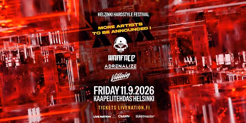 Helzinki Hardstyle Festival, Kaapelitehdas, Helsinki 11.9.2026 
